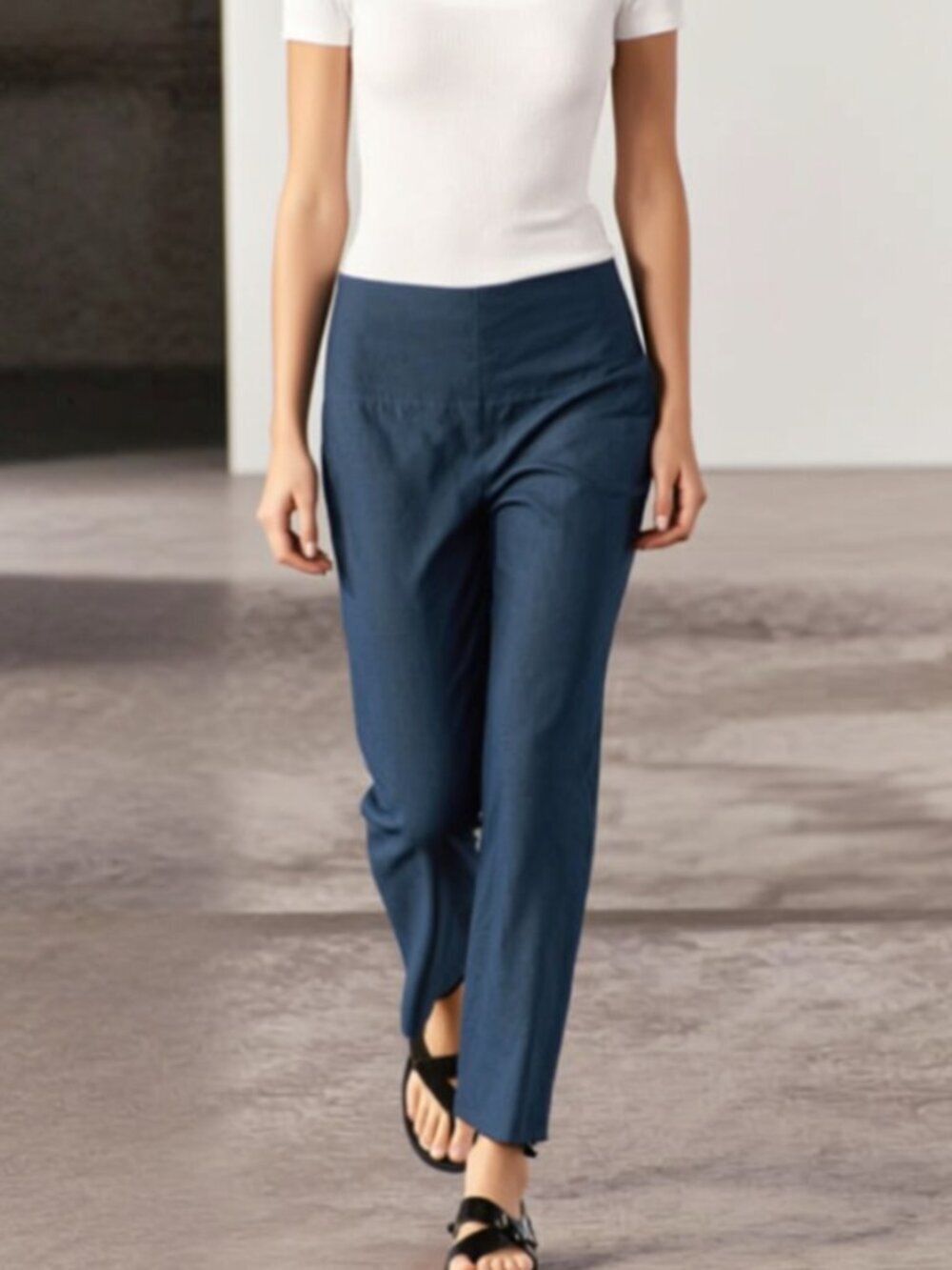 French Laundry Light Gray Elastic Waist Pants- Cawsual, workout or lounge